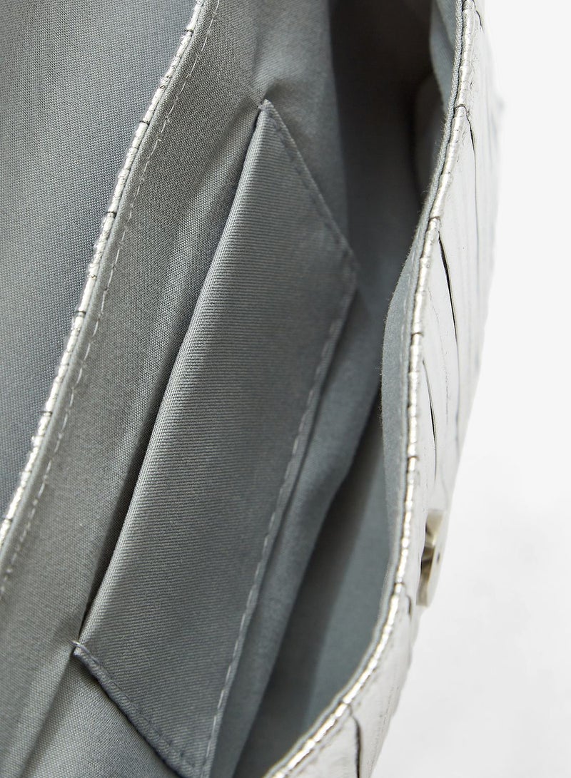 Ella Limited Edition Metallic Ribbed Clutch Bag - Image 5