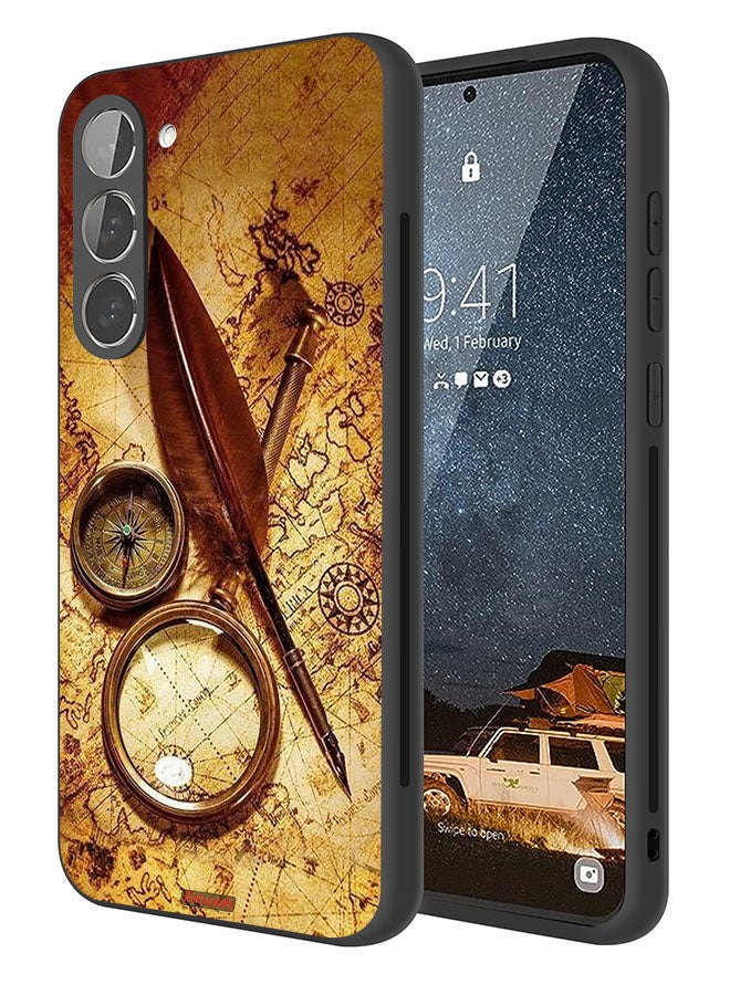 Tolwak Samsung Galaxy S23 Plus 5G Protective Case Cover Vintage Compass - Image 1