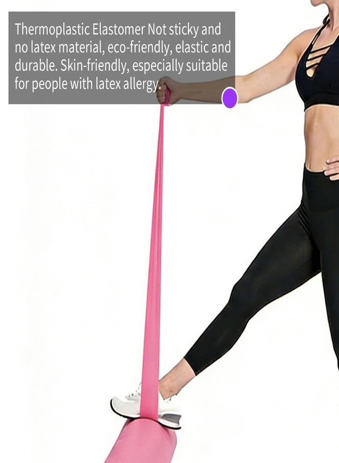 Rhinenet 3 PCS 10LB/15LB Resistance Bands Long Non-Latex Elastic Stretch Bands Work Out Band for Working Out Women or Men, Exercise Bands Set Yoga, Pilates, Gym, 5FT/6.5FT Pink - Image 3