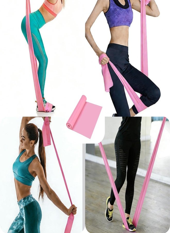 Rhinenet 3 PCS 10LB/15LB Resistance Bands Long Non-Latex Elastic Stretch Bands Work Out Band for Working Out Women or Men, Exercise Bands Set Yoga, Pilates, Gym, 5FT/6.5FT Pink - Image 5