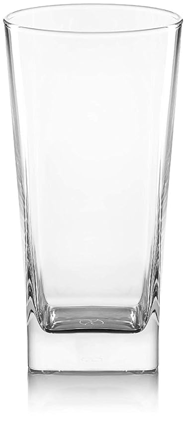 KONSSEE Italian Premium Square Glass Set Glass Set Drinking Glass Water Glasses Juice Glasses Unbreakable Glass Set of 6 pcs300 ml 300 ml 6 - Image 5