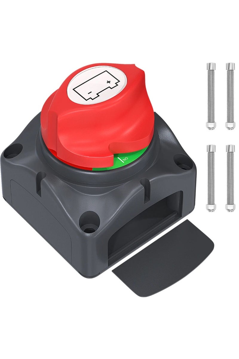 إيروريكس مفتاح فصل بطارية السيارة 48 فولت 24 فولت 12 فولت، قطع ثنائي الوضع، ثنائي السن M10 275 أمبير، مفتاح توصيل البطارية... - Image 2