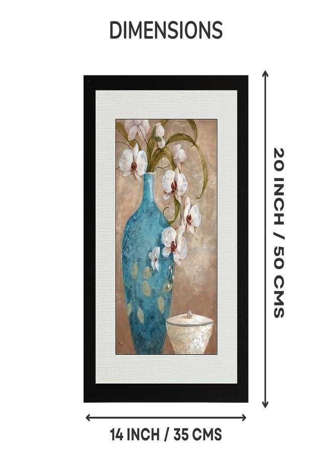 Masstone Flower Pot Wall Hanging | Painting for Wall (14 X 20 Inches) | Flower Wall Painting for Living Room, Bedroom | Wall Paintings for Home Decoration With Frame - Image 2