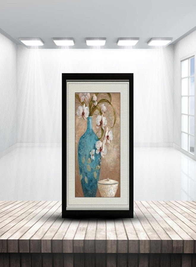 Masstone Flower Pot Wall Hanging | Painting for Wall (14 X 20 Inches) | Flower Wall Painting for Living Room, Bedroom | Wall Paintings for Home Decoration With Frame - Image 4
