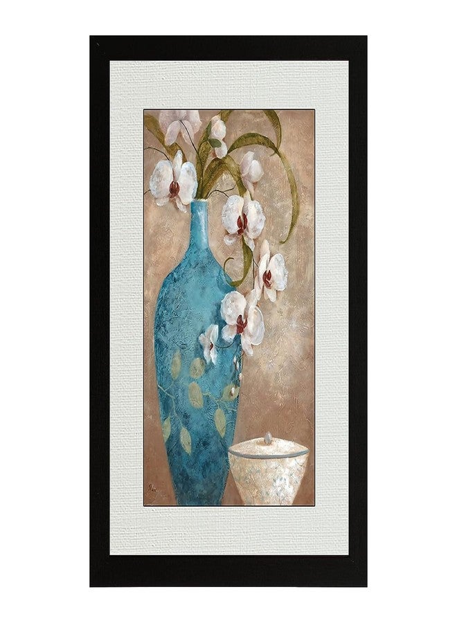 Masstone Flower Pot Wall Hanging | Painting for Wall (14 X 20 Inches) | Flower Wall Painting for Living Room, Bedroom | Wall Paintings for Home Decoration With Frame - Image 1