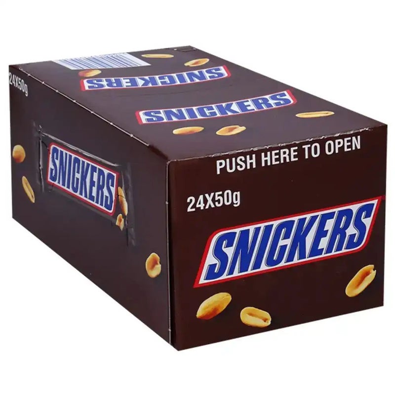 Snickers Peanut and Caramel Chocolate Bar- 24 X 50gms