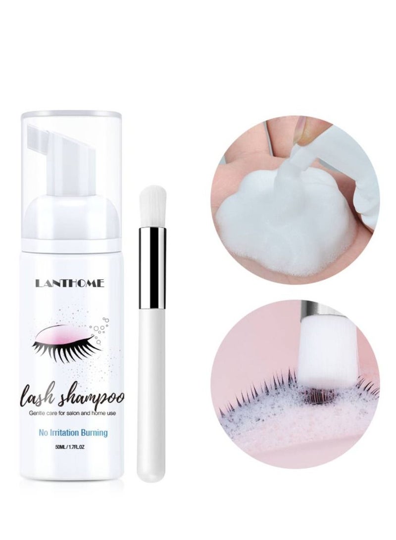 Lanthome Eyelashes Shampoo For Soft Eyelash And Cleaning Graft Extension Eyelashes Mousse Foam (50ml) - Image 4