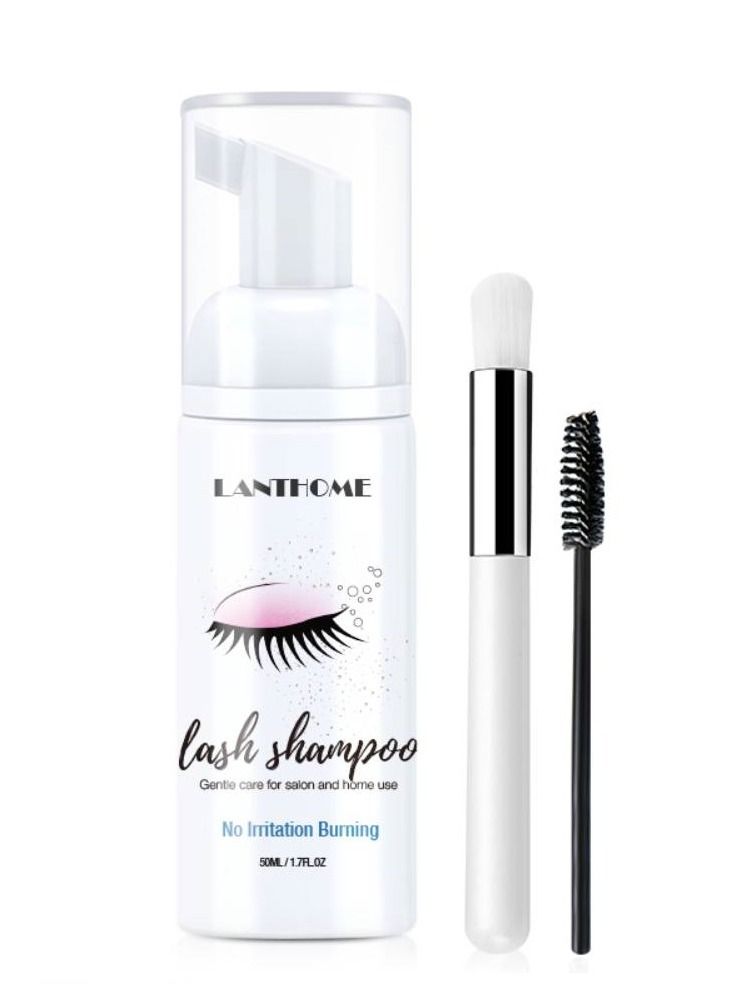 Lanthome Eyelashes Shampoo For Soft Eyelash And Cleaning Graft Extension Eyelashes Mousse Foam (50ml) - Image 3