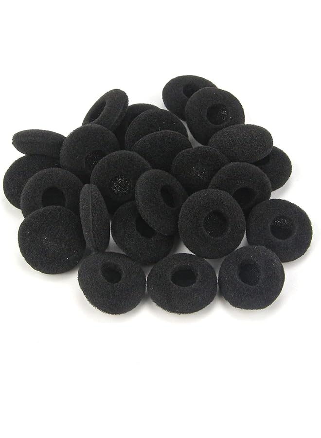 erorex 24 Pcs Of Foam Earplugs Ear Pads Earplugs Replacement Sponge Sleeve Replacement Earphones Mp3 Mp4 Stereo Headset Black） - Image 1