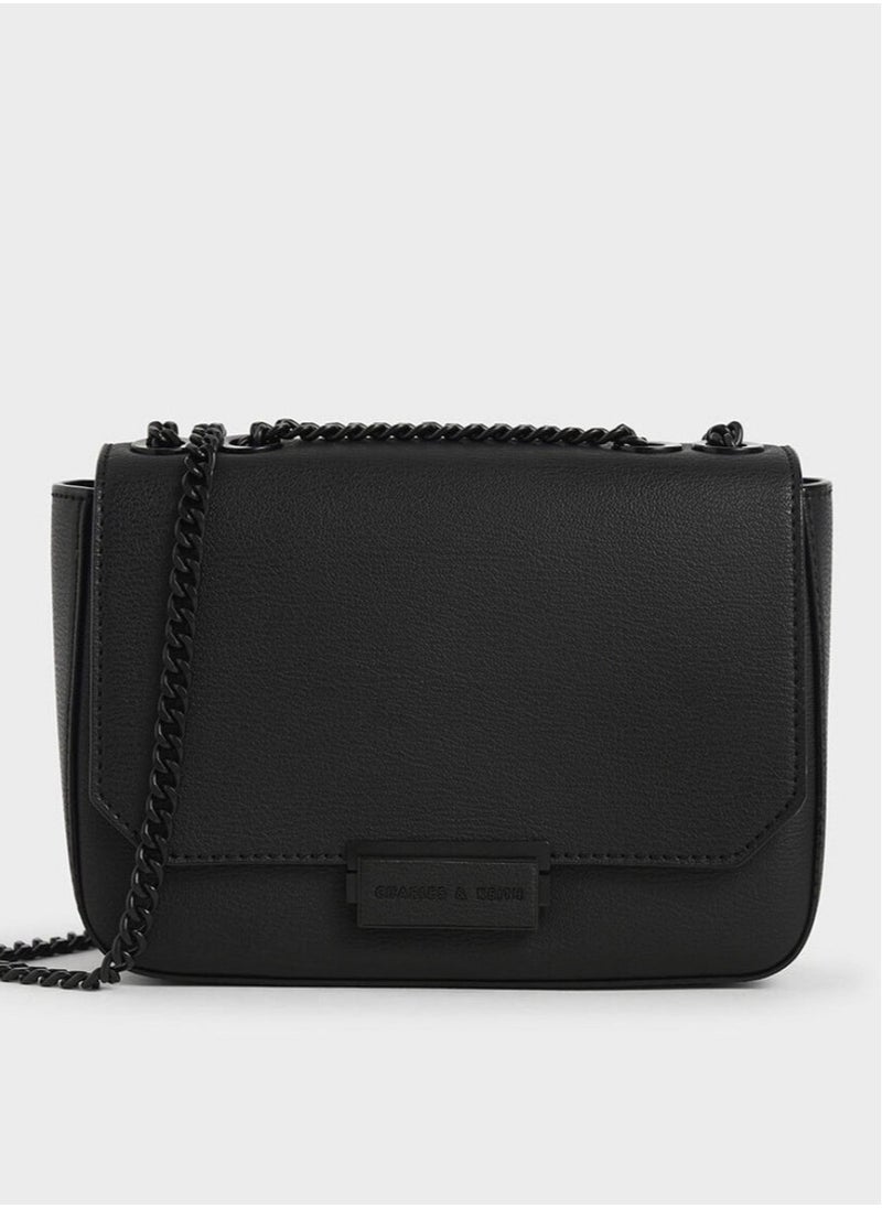 Charles & Keith Charles & keith classic metal chain crossbody bag  - Image 1