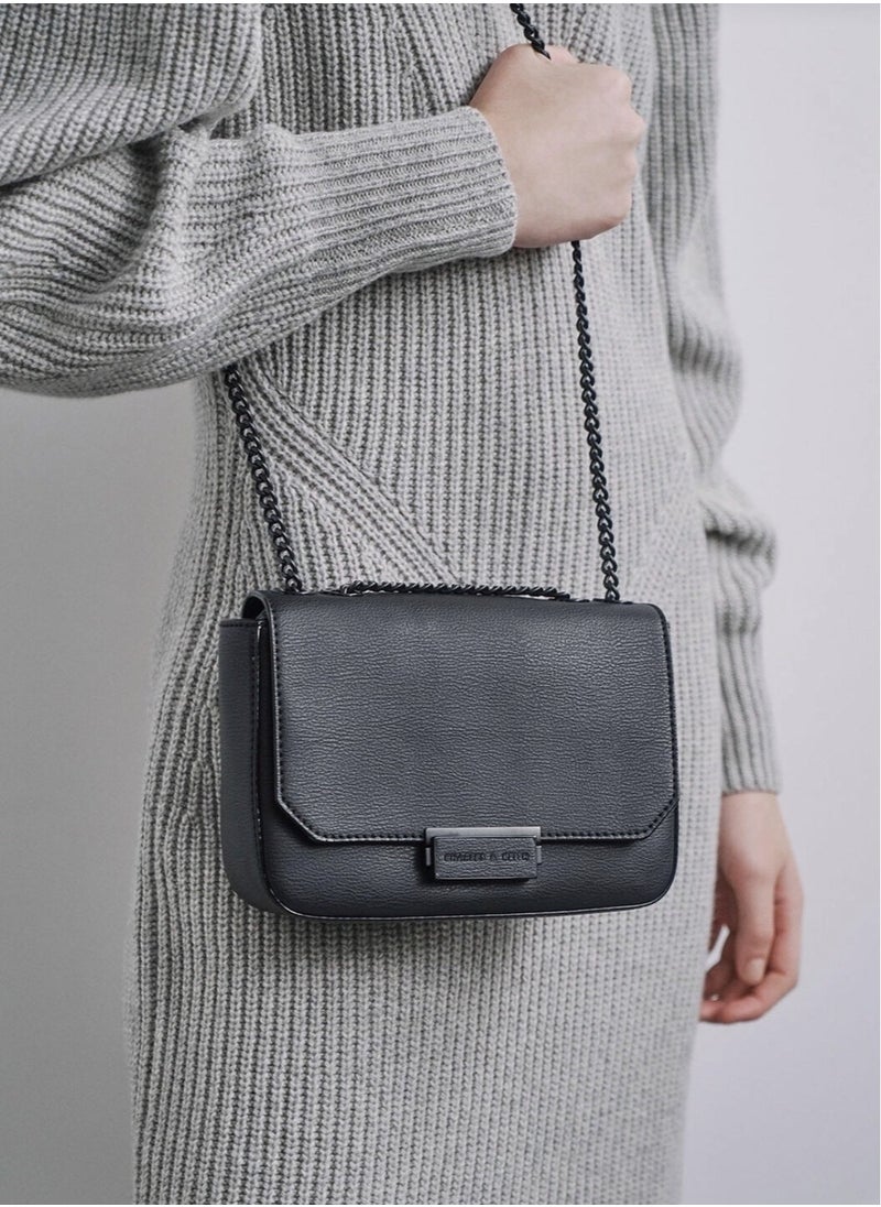 Charles & Keith Charles & keith classic metal chain crossbody bag  - Image 2