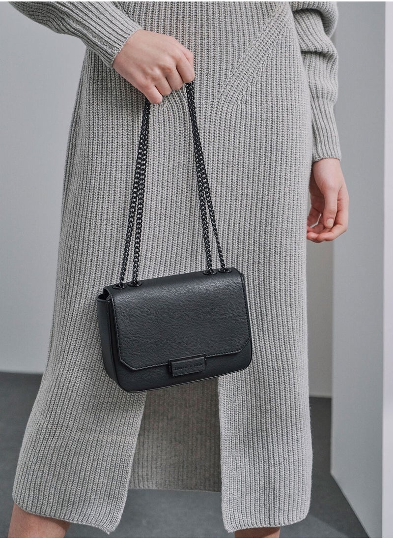 Charles & Keith Charles & keith classic metal chain crossbody bag  - Image 3