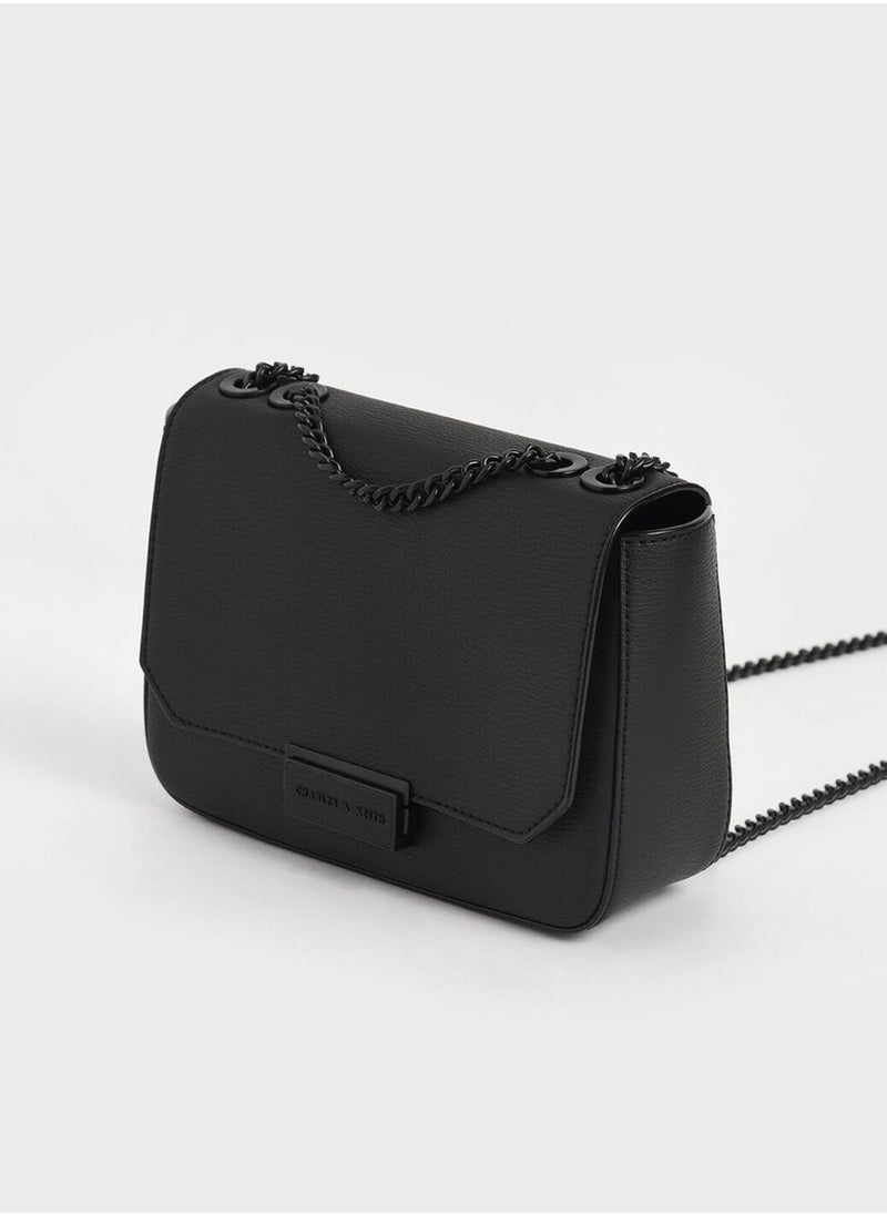Charles & Keith Charles & keith classic metal chain crossbody bag  - Image 5