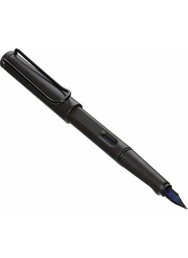 LAMY - LAMY Safari 017 Broad Nib Fountain Pen Box Pack | Sturdy Plastic, Umbra Body | Metal Clip, Black Chromium-Plated Steel Nib | With Ink Cartridge T 10 & Converter Z 28 | Blue Ink, Pack Of 1 - Image 1