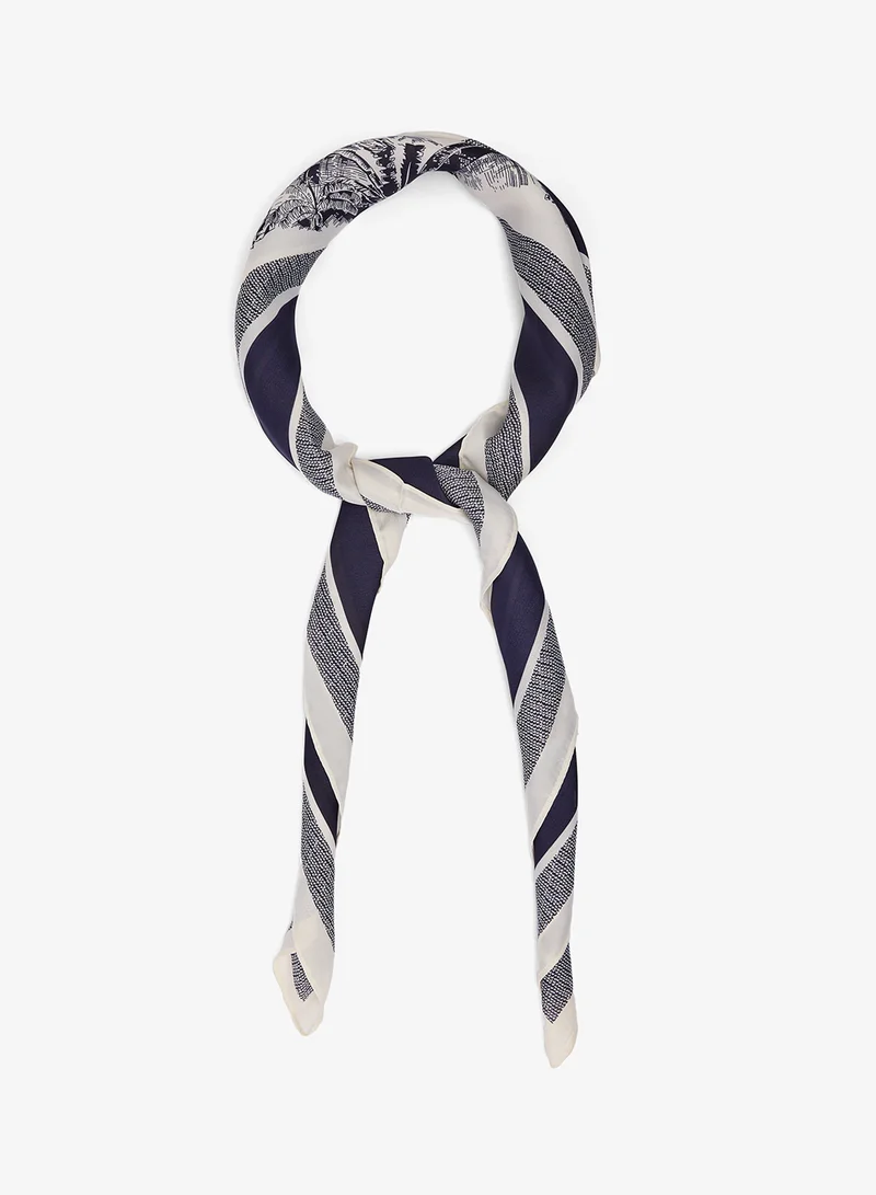 جينجر Satin Monochrome Headscarf