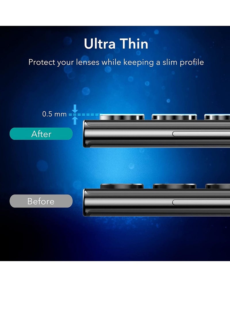 Phone Planet Camera Lens Tempered Glass Protector for Galaxy S22 Ultra, Aviation Aluminum Alloys Protection Cap Scratch Resistant Protector, Compatible with Galaxy S22 Ultra - Image 4