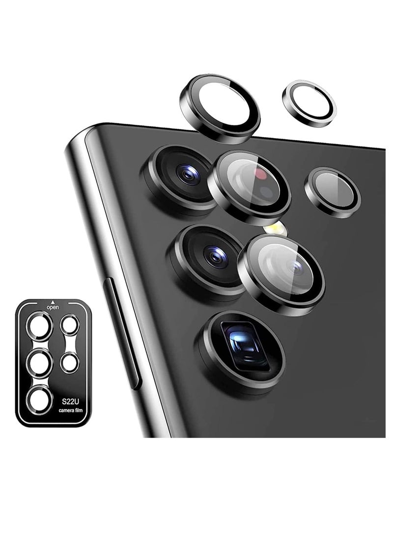 Phone Planet Camera Lens Tempered Glass Protector for Galaxy S22 Ultra, Aviation Aluminum Alloys Protection Cap Scratch Resistant Protector, Compatible with Galaxy S22 Ultra - Image 1