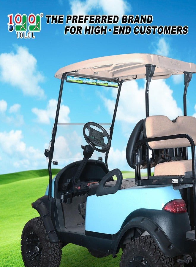 10L0L Universal Golf Cart 4 Panel Mirror for Yamaha EZGO Club Car, Eliminate Blind Spots Wide Angle Rear View Mirror - Image 2