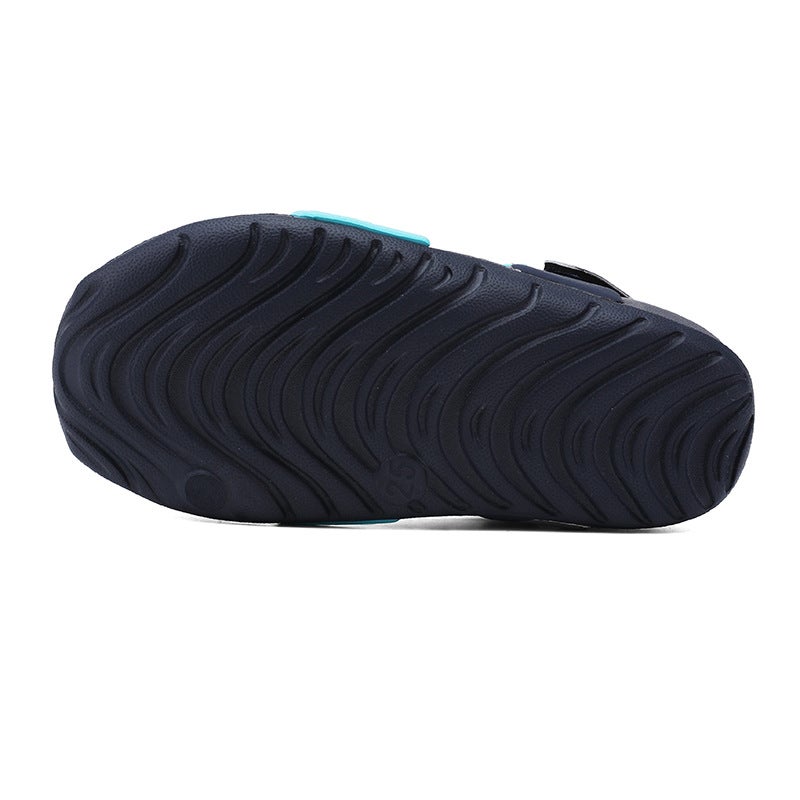 Children'S Shoes Sports Eva Aircraft Children'S Sandals Baotou Foot Protection Sandals Men'S And Women'S Baby Beach Shoes Velcro Hole - Image 5