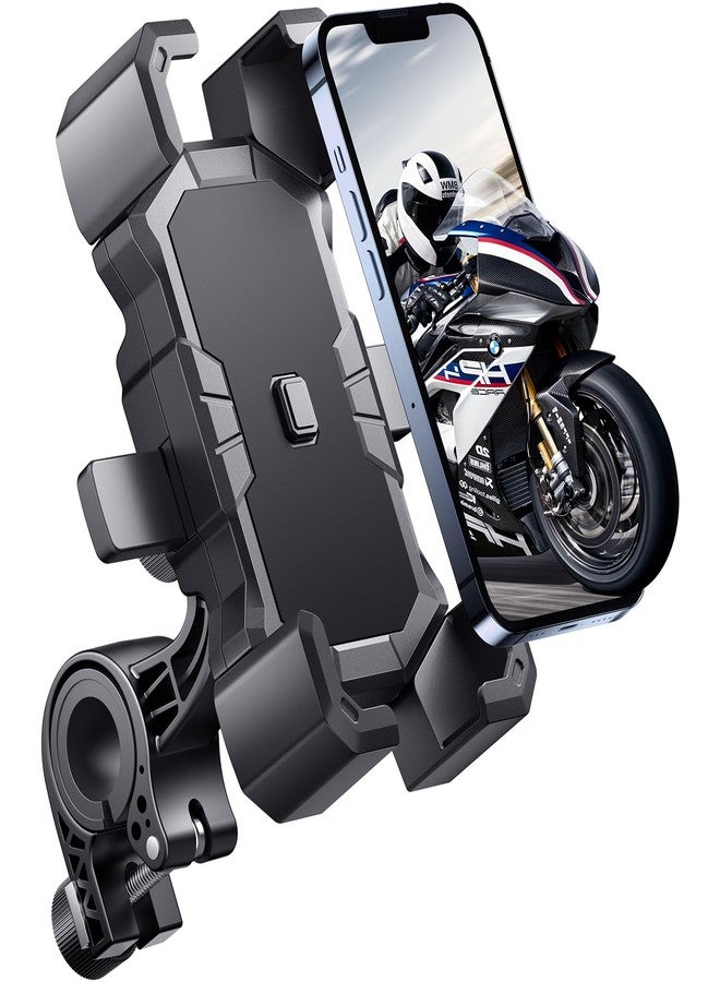 Delobon Bike Phone Holder Handlebar,Motorcycle Phone Mount,ATV Cell Phone Clamp,Scooter Phone Clip for iPhone 15 Pro Max14 13 12plus, Samsung S24Ultra S23 and More 4.7" to 7.0" inch Phone - Image 1
