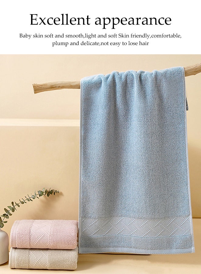 DUNISO 3 قطع من مناشف اليد، مناشف وجه قطنية، مناشف استحمام قطنية مصفاة، سريعة الجفاف، عالية الامتصاص، ناعمة، عالية الجودة، للاستخدام في الاستحمام، اليدين، الوجه، الصالة الرياضية والسبا، 34*73 سم، وردي/بني/أزرق - Image 5