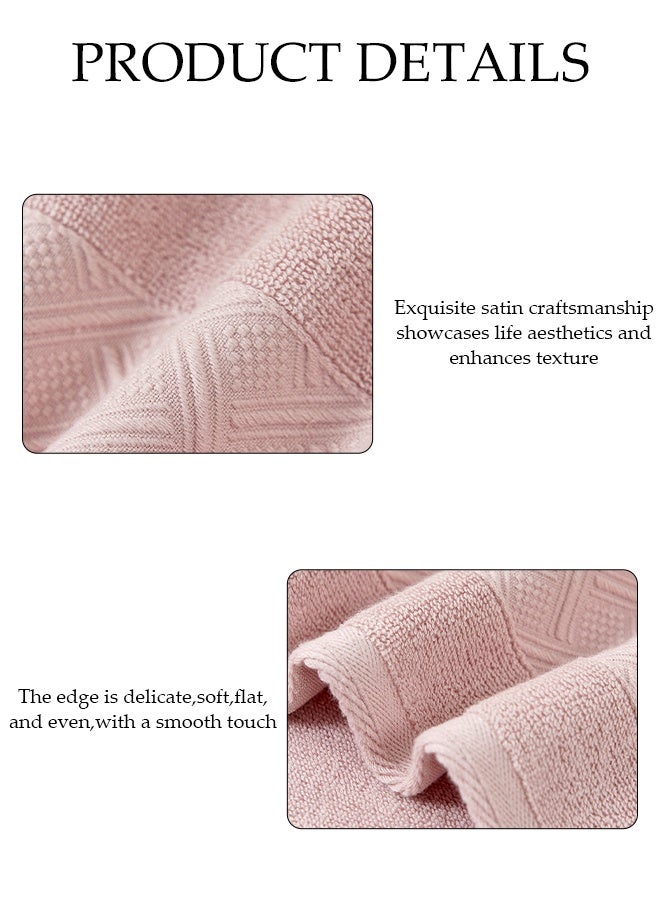 DUNISO 3 قطع من مناشف اليد، مناشف وجه قطنية، مناشف استحمام قطنية مصفاة، سريعة الجفاف، عالية الامتصاص، ناعمة، عالية الجودة، للاستخدام في الاستحمام، اليدين، الوجه، الصالة الرياضية والسبا، 34*73 سم، وردي/بني/أزرق - Image 4