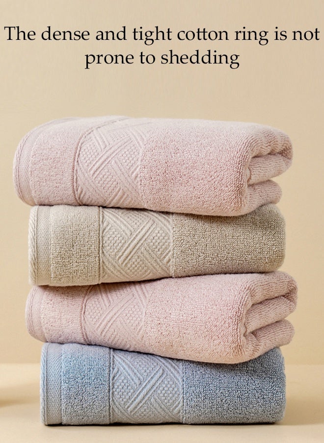 DUNISO 3 قطع من مناشف اليد، مناشف وجه قطنية، مناشف استحمام قطنية مصفاة، سريعة الجفاف، عالية الامتصاص، ناعمة، عالية الجودة، للاستخدام في الاستحمام، اليدين، الوجه، الصالة الرياضية والسبا، 34*73 سم، وردي/بني/أزرق - Image 3