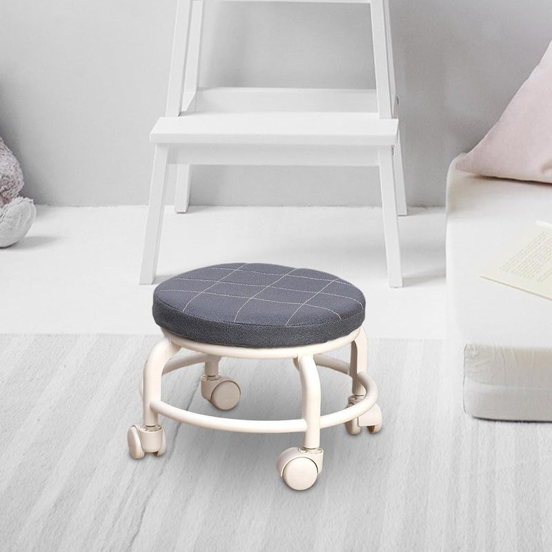 TORIOX TORIOX Roller Seat Short Rolling StoolsMini Rolling Scoot Stool Rolling Seat Stool with Universal Wheels for Home Office Men Women Girl Shop Salon Kitchen 