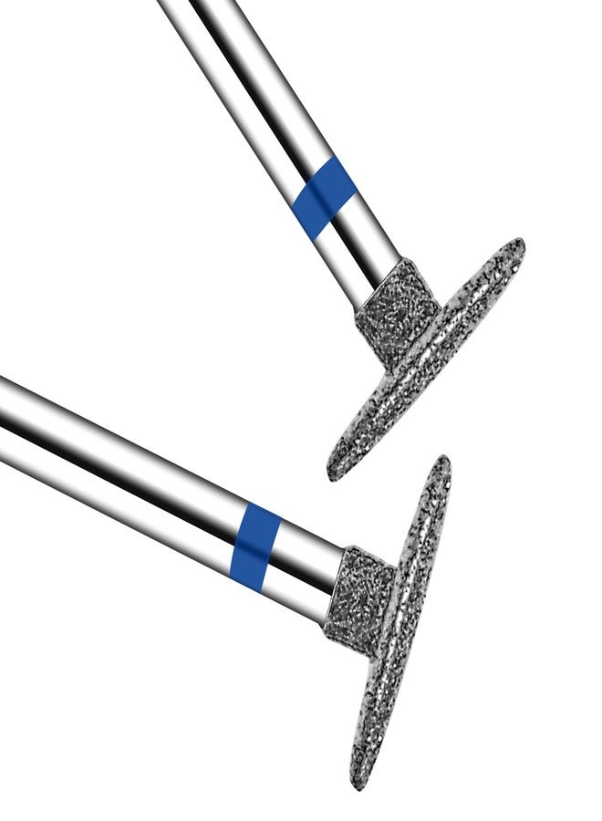 BQAN 2Pcs Nail Drill Bits Diamond Cuticle Removal Bit for Acrylic Nails Manicure Nail Prep and Nail Gel Polish Remover, 3/32" Shank -Silver Saucer- - Image 2
