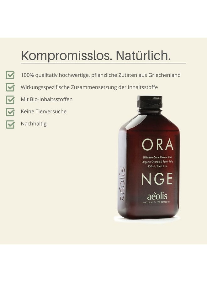 Aeolis Ultimate Care Shower Gel With Natural Orange And Royal Jelly Allnatural Olive Oil Extract From Greece Cleanses And Moisturizes For Men And Women 250 Ml - Image 5