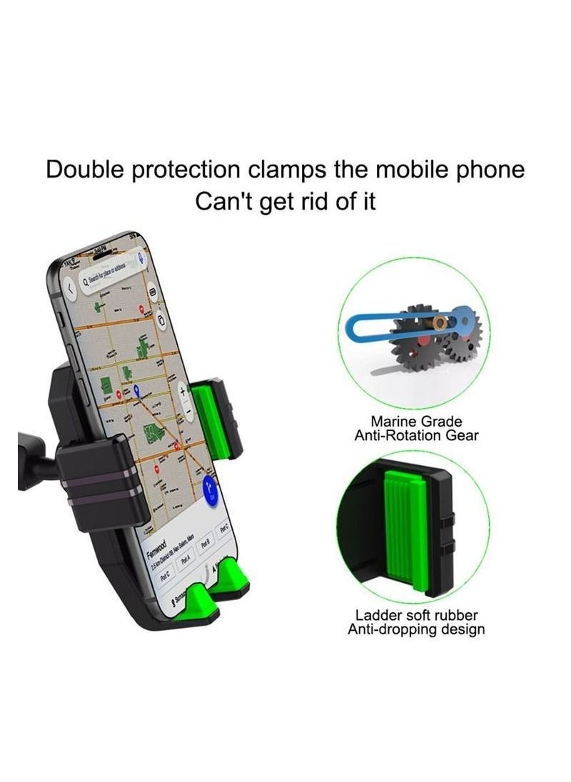 Mobile Phone Holder For Heavy Truck/Car  - MOB (Green&Black)