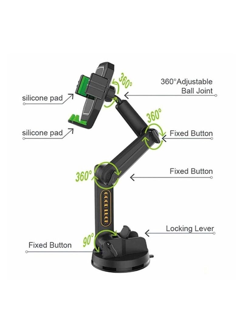 Mobile Phone Holder For Heavy Truck/Car  - MOB (Green&Black)
