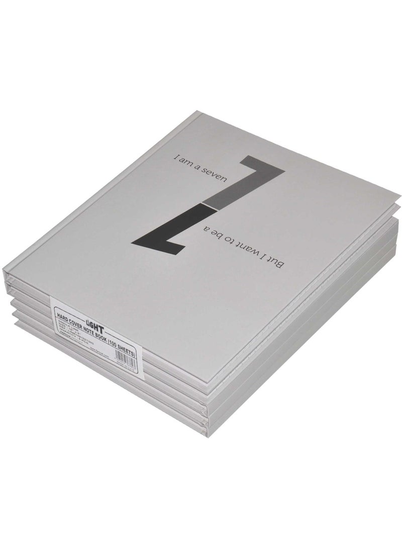 FIS LIGHT Pack of 5  Design Hard Cover Note Book  100 Sheets. Size 10X8 Inches (25.4 X 20.32 Cm) -LINB1081001303 - Image 1