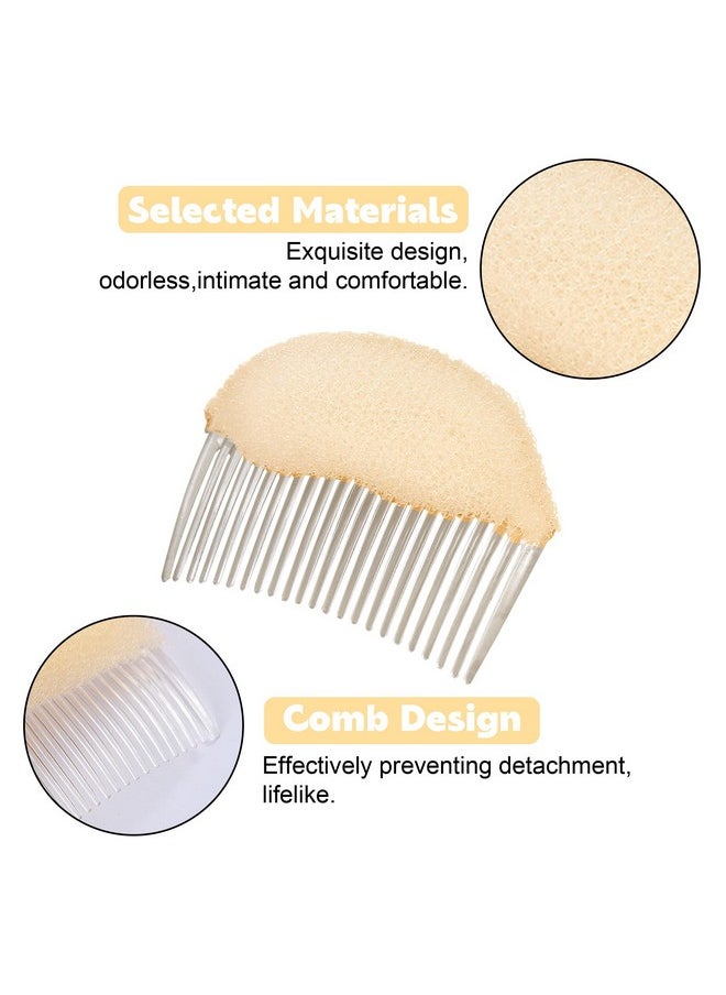 AEGYPIUS - 2Pcs Charming Bump It Up Volume Inserts Hair Comb Do Beehive Hair Style Tool Hair Comb Do Beehive Hair Base Styling Accessories For Women Lady Girl (Beige) - Image 1