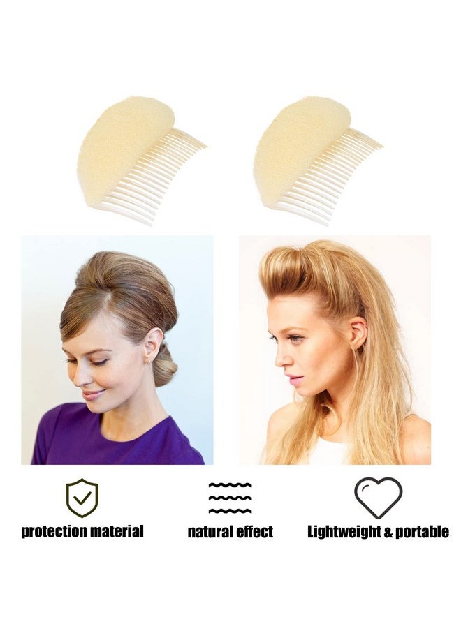 AEGYPIUS - 2Pcs Charming Bump It Up Volume Inserts Hair Comb Do Beehive Hair Style Tool Hair Comb Do Beehive Hair Base Styling Accessories For Women Lady Girl (Beige) - Image 1
