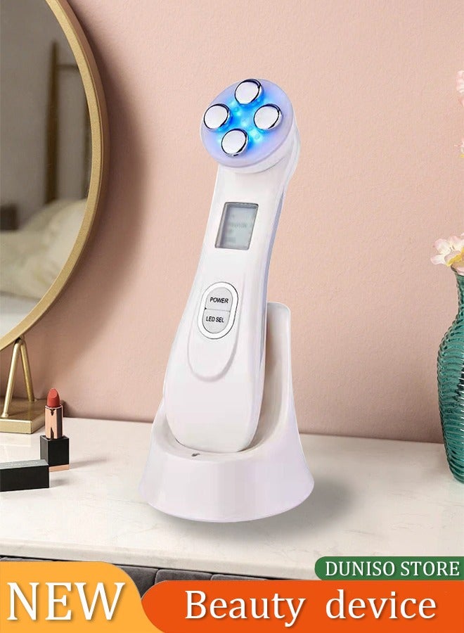 Loquat 4-in-1 Beauty Massager for Face and Neck, Face Massager Tool for Women,Electric Facial Neck Eye Lift Massage Kit，Based on Triple Action LED, Thermal, and Vibration Technologies for Skin Care,Improve - Image 1