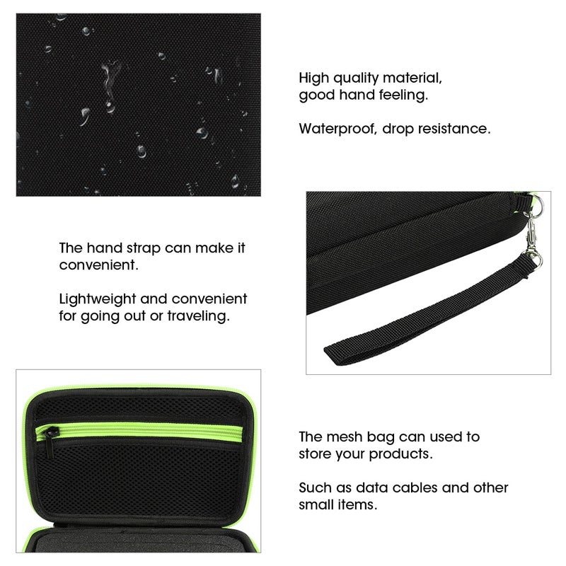 Nylon TPU Electric Shaver Storage Bag Men Hair Shaving Tool Case Organizer for Philips QP2520/90/70Black Green - Image 1
