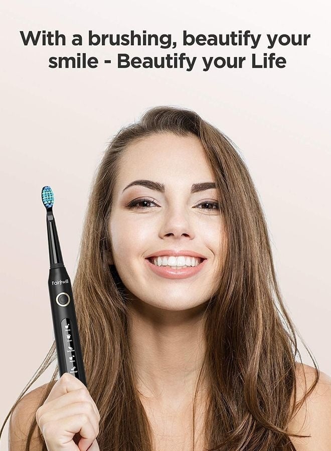 Fairywill Portable Cordless Water Flosser & Electric Toothbrush Combo Black - Image 2