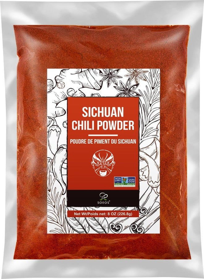 Soeos Red Chili Powder, 8oz (226g), Premium Sichuan Dried Chili, Non-GMO, No Additives, Natural Spicy Seasoning for Pizza, Pasta & Cooking - Image 1
