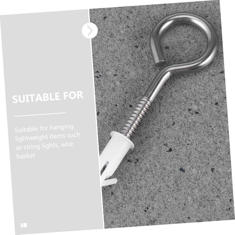 خطافات براغي عين فولاذية مقاومة للصدأ متينة لتعليق النباتات والأضواء للاستخدام الداخلي والخارجي - Image 4