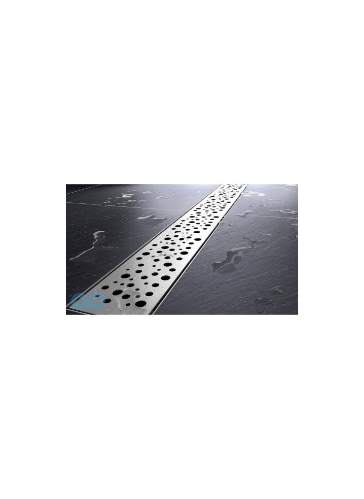 Pura - Shower Drain Grate Dots 45 Cm -Silver - Image 1