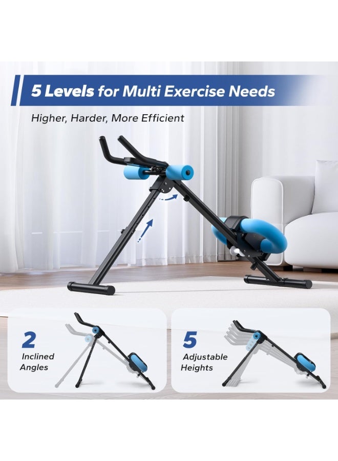 WALALLA Ab Machine Exercise Bench Press Gym Equipment for Home Gym,Home Gym Equipment, Adjustable Ab Trainer for Exercise & Fitness Equipment, Foldable, Knee Protection Abdominal Trainer - Image 2