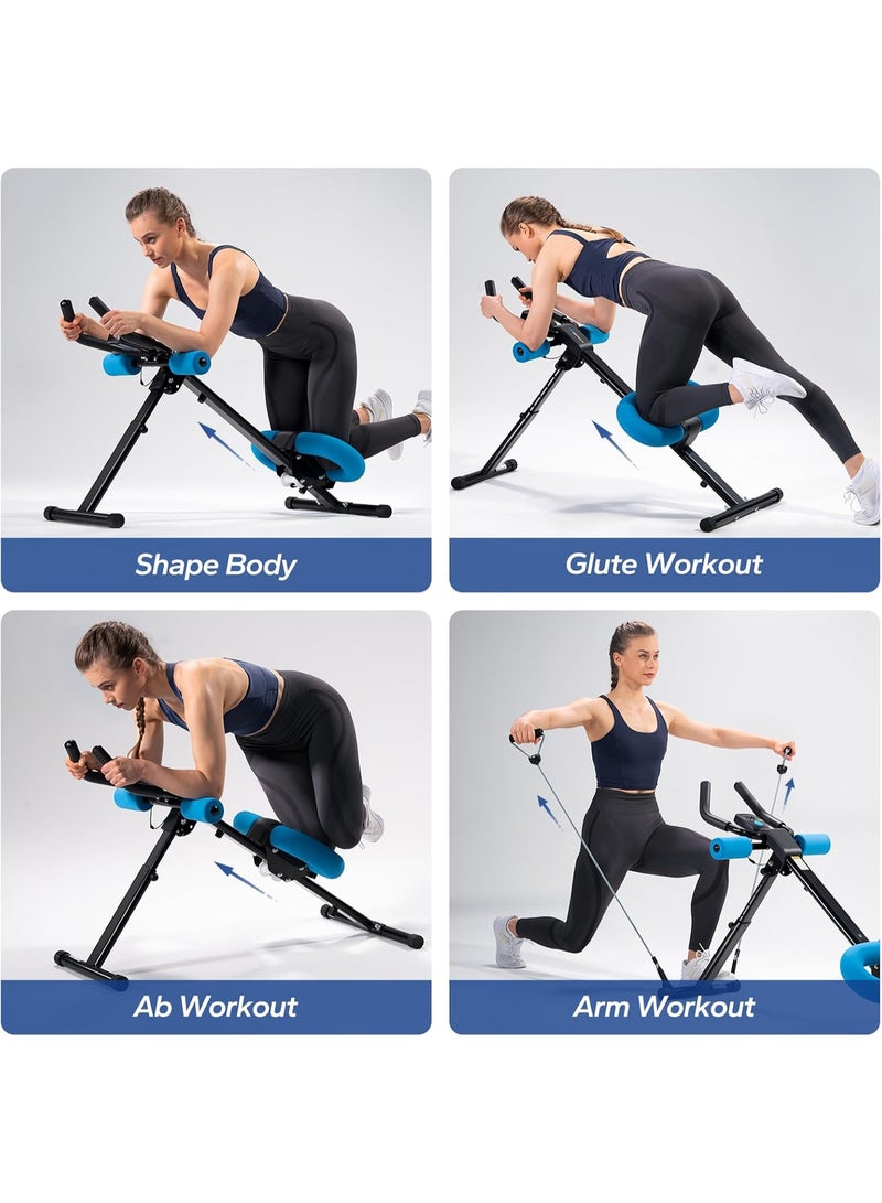 WALALLA Ab Machine Exercise Bench Press Gym Equipment for Home Gym,Home Gym Equipment, Adjustable Ab Trainer for Exercise & Fitness Equipment, Foldable, Knee Protection Abdominal Trainer - Image 3