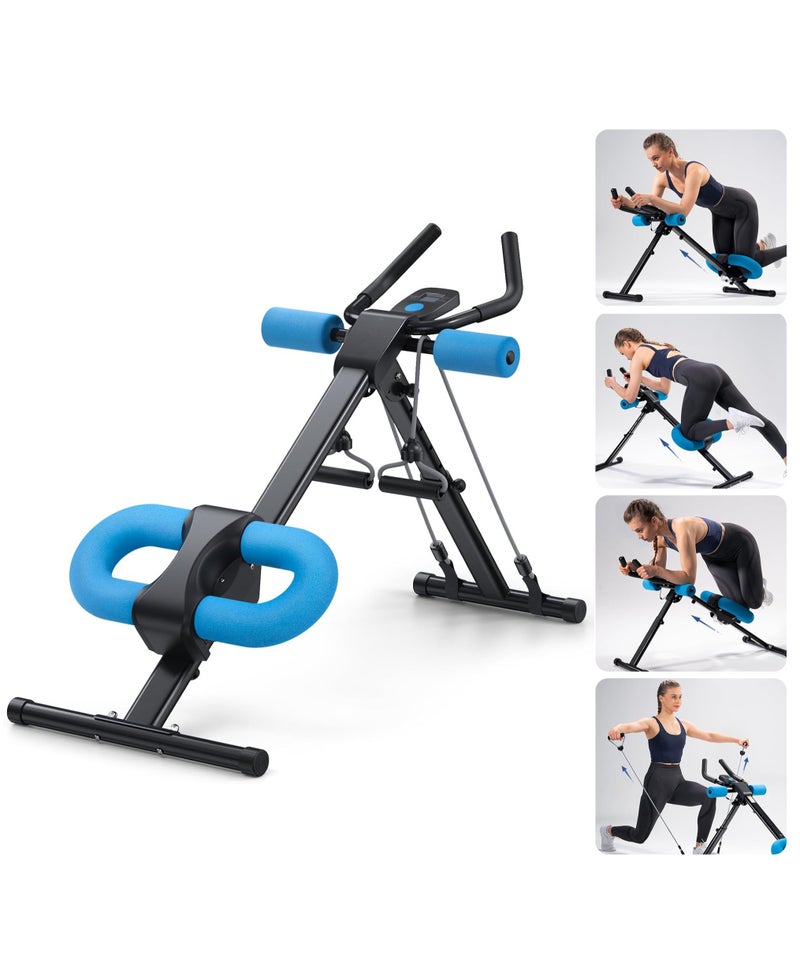 WALALLA Ab Machine Exercise Bench Press Gym Equipment for Home Gym,Home Gym Equipment, Adjustable Ab Trainer for Exercise & Fitness Equipment, Foldable, Knee Protection Abdominal Trainer - Image 1