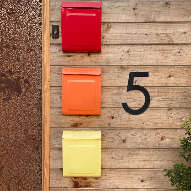 House Numbers Set Of 5 Weather Resistant Outdoor Address Plaque For Garden Gate Mailbox - Image 5