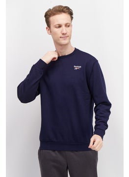 Reebok Men Sportswear Fit Embroidered Logo Sweatshirt, Navy  - Image 1