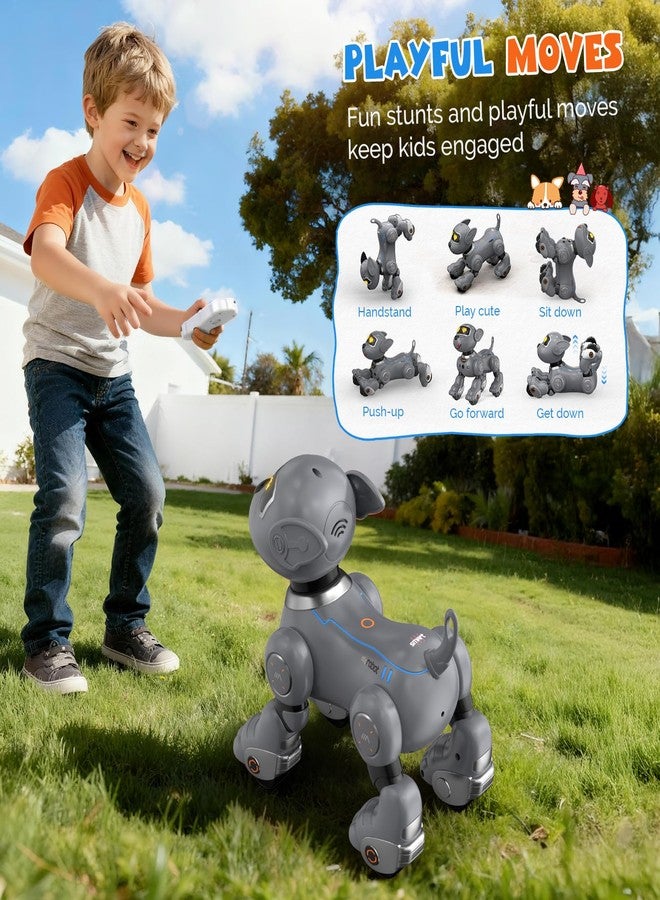 PRANITE Robot Dog, Remote-Controlled Robot Dog for Kids with Follow Mode, Programmable, Touch Sensor, Rechargeable, Music, Dance, Interactive RC Toy Dog for Boys and Girls - Image 4