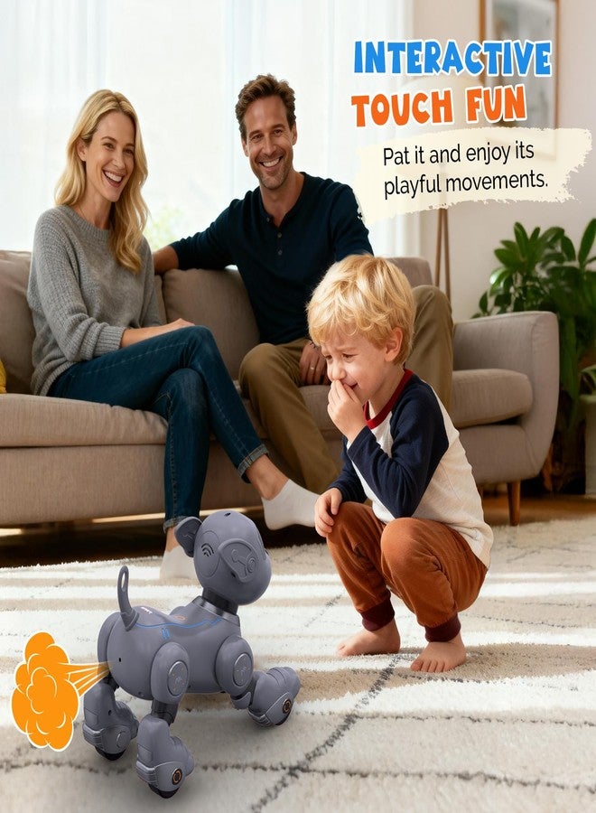 PRANITE Robot Dog, Remote-Controlled Robot Dog for Kids with Follow Mode, Programmable, Touch Sensor, Rechargeable, Music, Dance, Interactive RC Toy Dog for Boys and Girls - Image 3