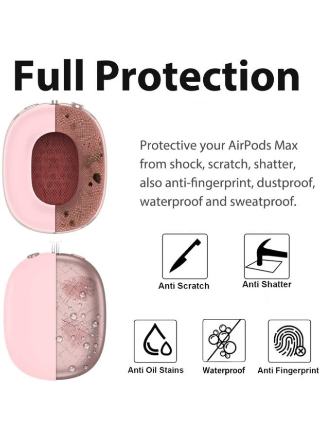 Generic - Fegishilly Case Cover Compatible with AirPods Max, Anti-Scratch Ear Pad Covers/Ear Cups Cover/Headband Cover for AirPods Max, Silicone Shockproof Accessories Cover Protector for AirPods Max (PINK) - Image 1