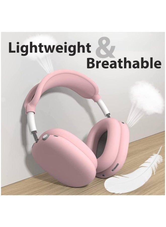 Generic - Fegishilly Case Cover Compatible with AirPods Max, Anti-Scratch Ear Pad Covers/Ear Cups Cover/Headband Cover for AirPods Max, Silicone Shockproof Accessories Cover Protector for AirPods Max (PINK) - Image 1